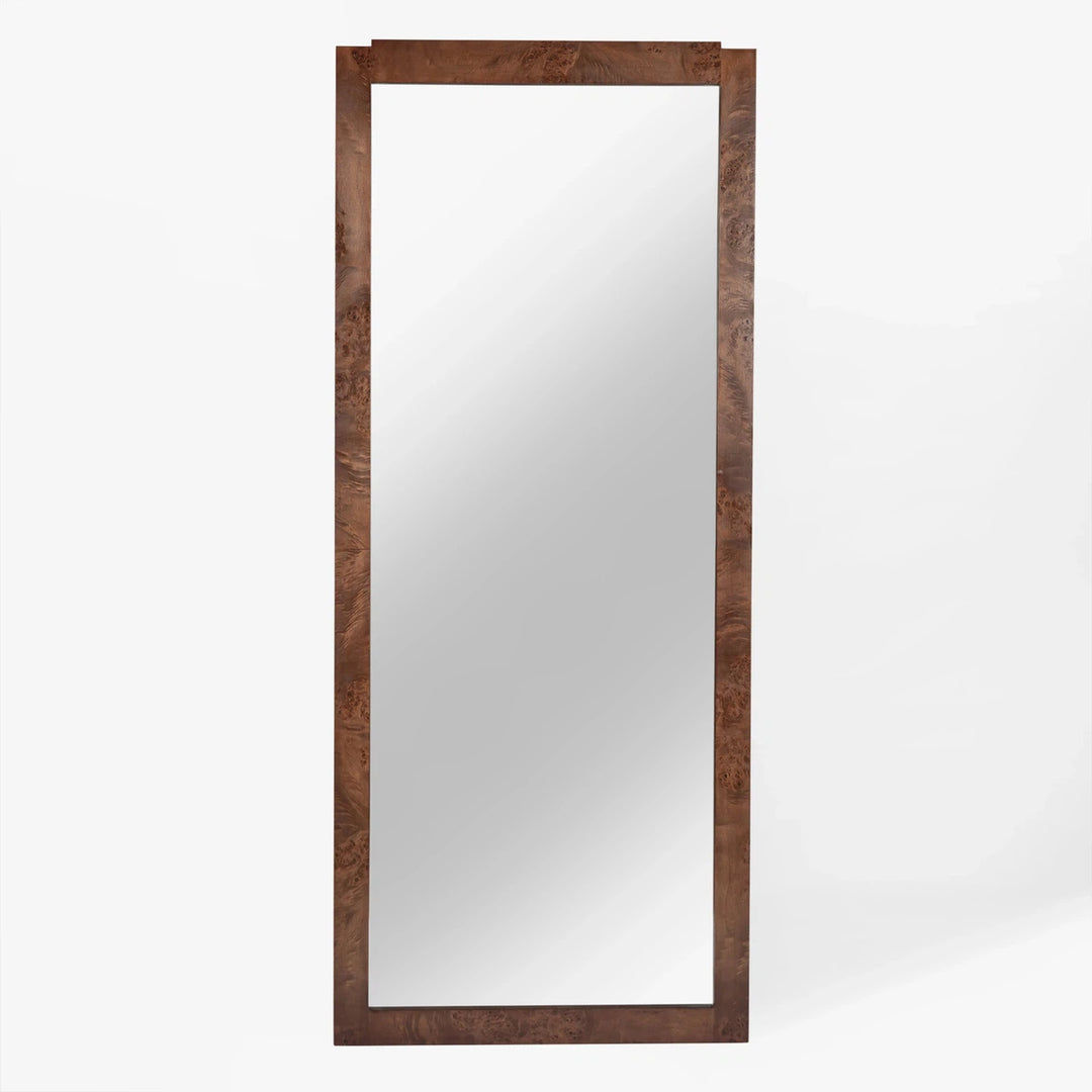 Wesley Burl Floor Mirror - Dark Burl