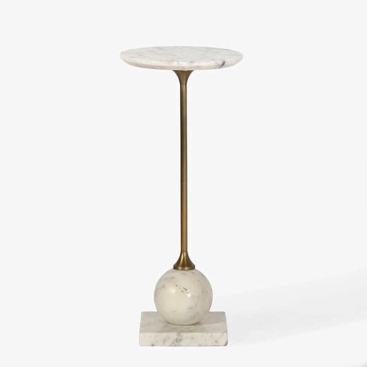 Laura Drink table - White Marble