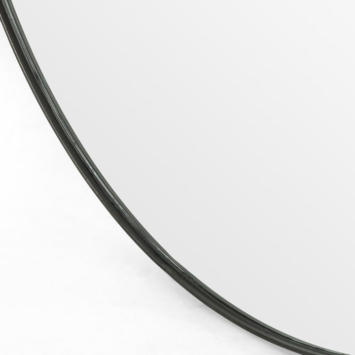 Bellevue Round Mirror - Rustic Black