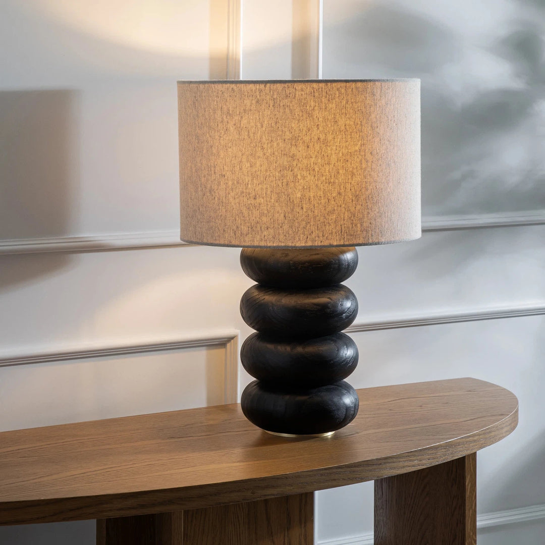 Sandia Lamp - Pine (Black Finish)