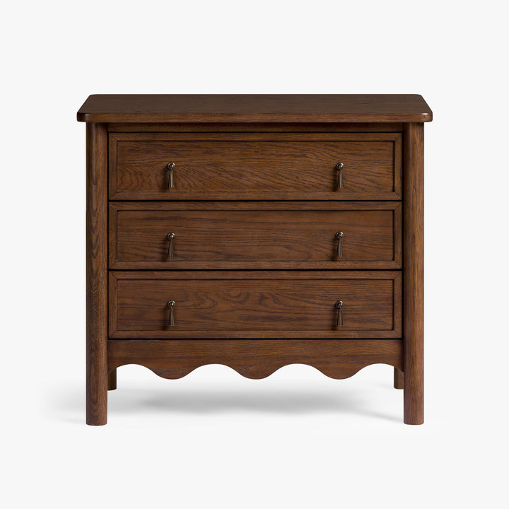 Co.House Onda 3-Drawer Oak Nightstand