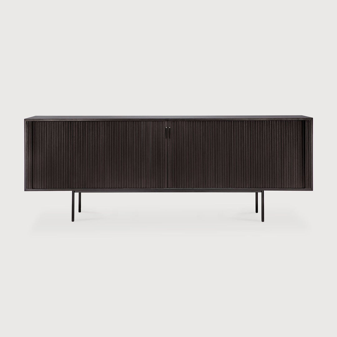 Roller Max Sideboard - 88 in, Teak off black view