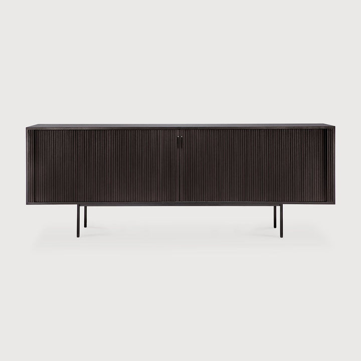 Roller Max Sideboard - 88 in, Teak off black view