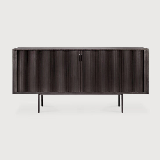 Roller Max Sideboard - 66 in, Teak off black view