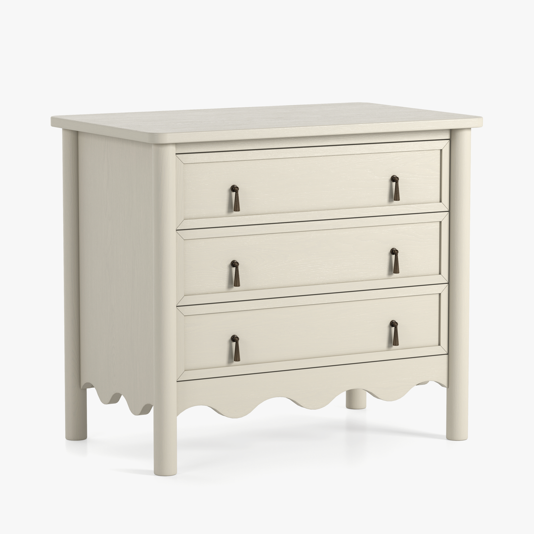 Co.House Onda 3-Drawer Oak Nightstand