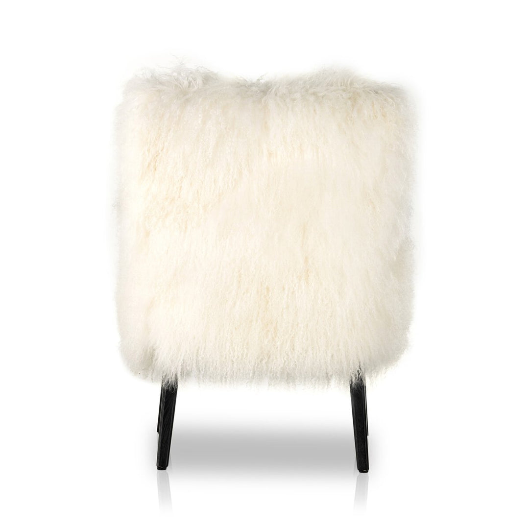 Oakley Armchair - Drifted Matte Black - Mongolia Cream Fur