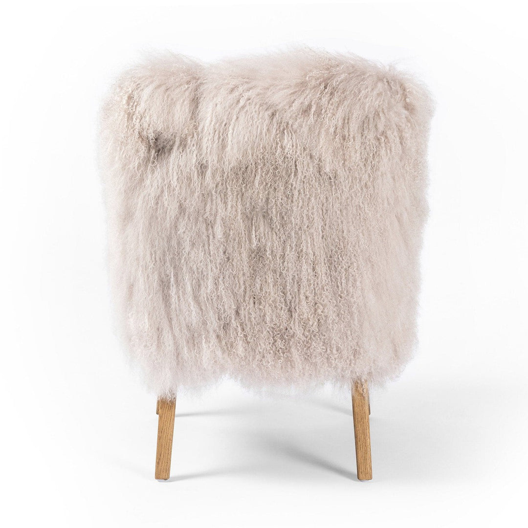 Ashton Armchair - Taupe Mongolian Fur