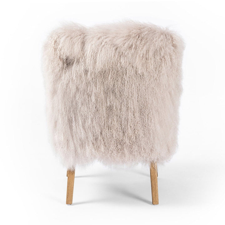 Ashton Armchair - Taupe Mongolian Fur