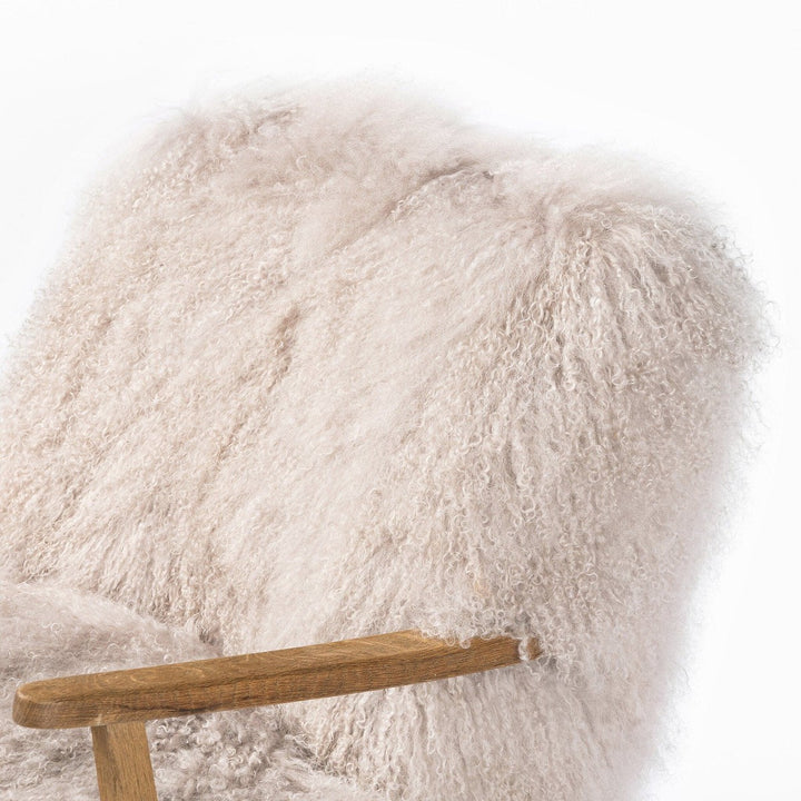 Ashton Armchair - Taupe Mongolian Fur