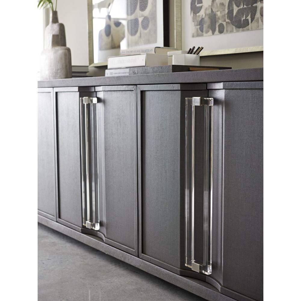 Anthology Linen Long Media Console - Gray