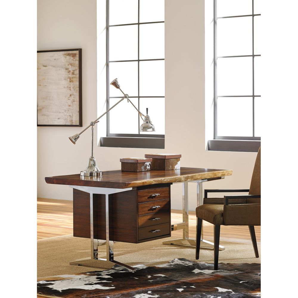 Desks La Costa Live Edge Writing Desk - Light Golden Brown