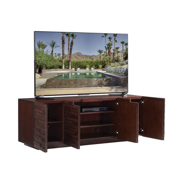 Criss Cross Media Console - Light Brown