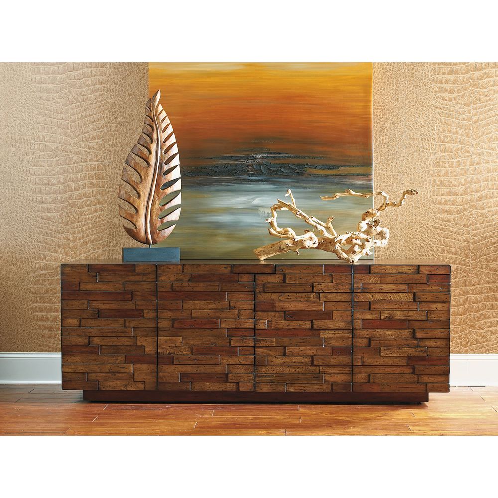 TV Stands & Media Consoles Criss Cross Media Console - Light Brown