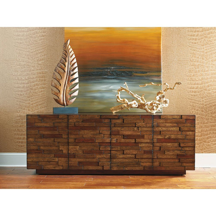 TV Stands & Media Consoles Criss Cross Media Console - Light Brown