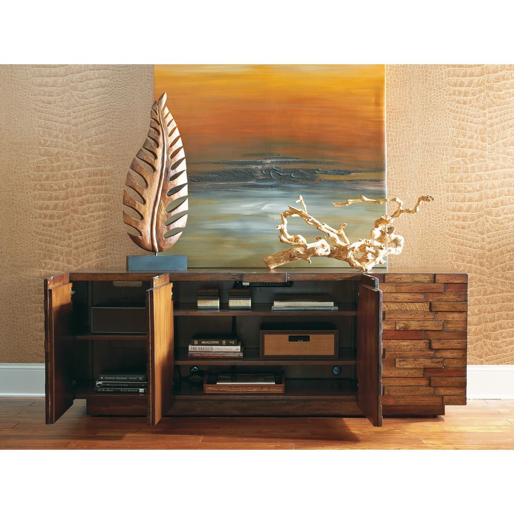 TV Stands & Media Consoles Criss Cross Media Console - Light Brown