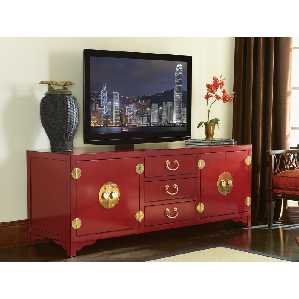 TV Stands & Media Consoles Pacific Isle Media Console - Red Coral