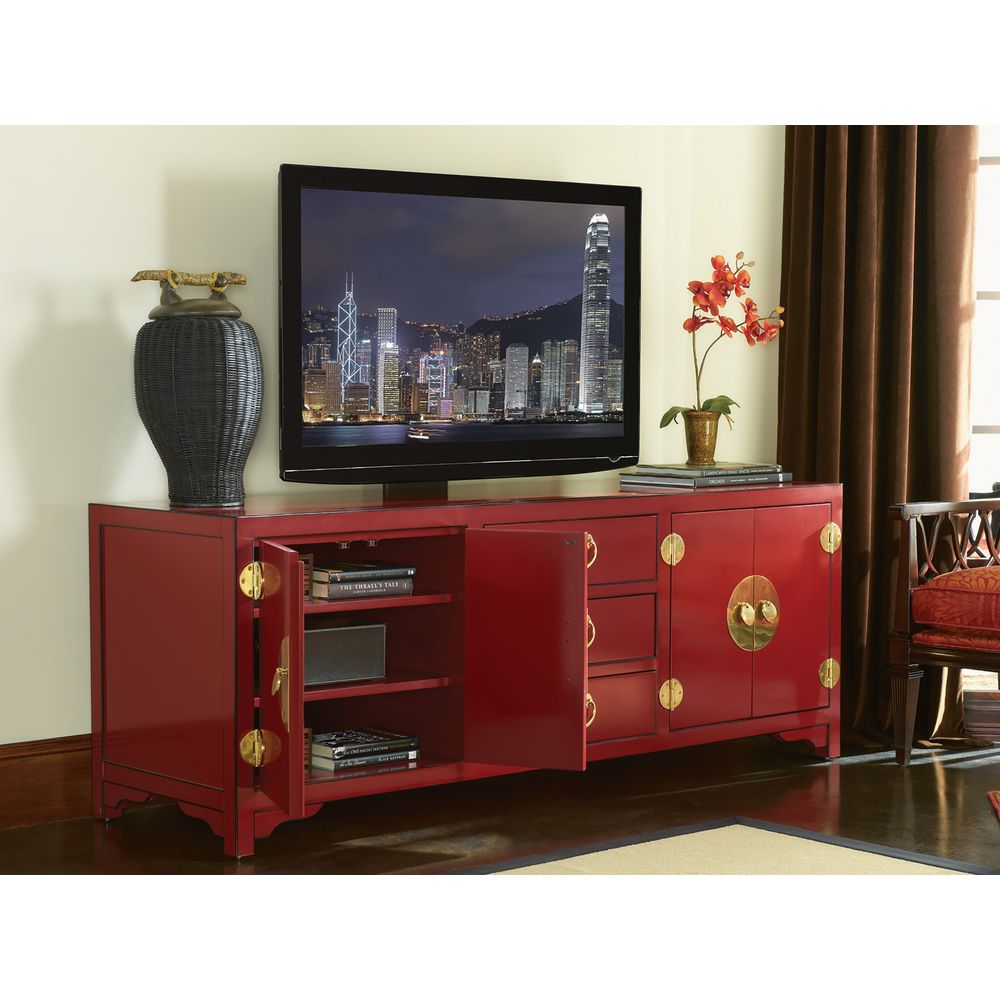 TV Stands & Media Consoles Pacific Isle Media Console - Red Coral