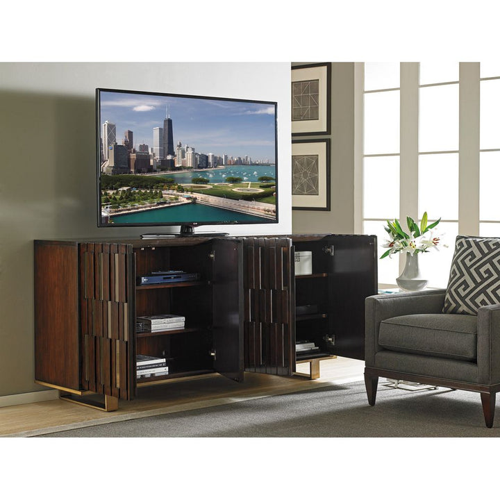 TV Stands & Media Consoles Quantum Media Console - Dark Mahogany