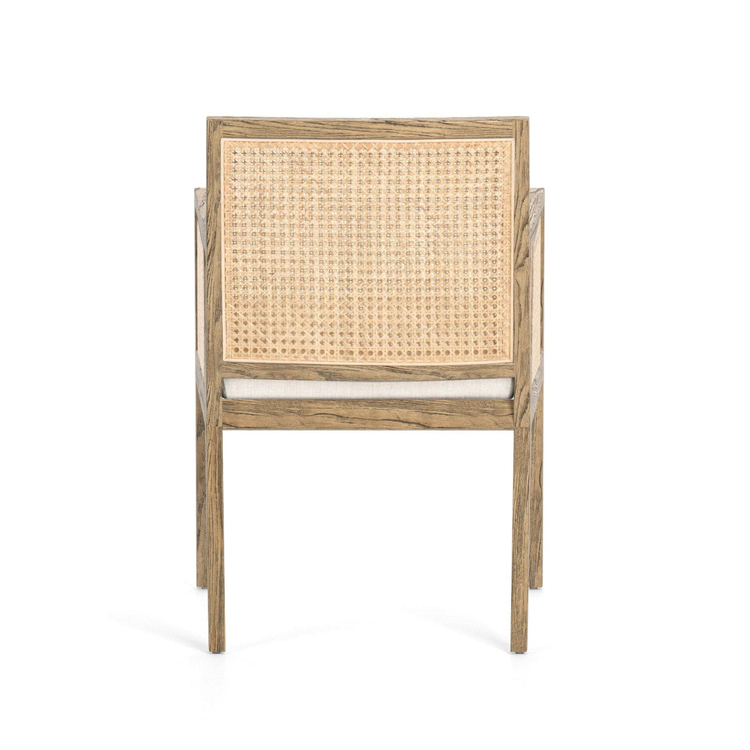 Angelina Cane Dining Armchair - Savile Flax