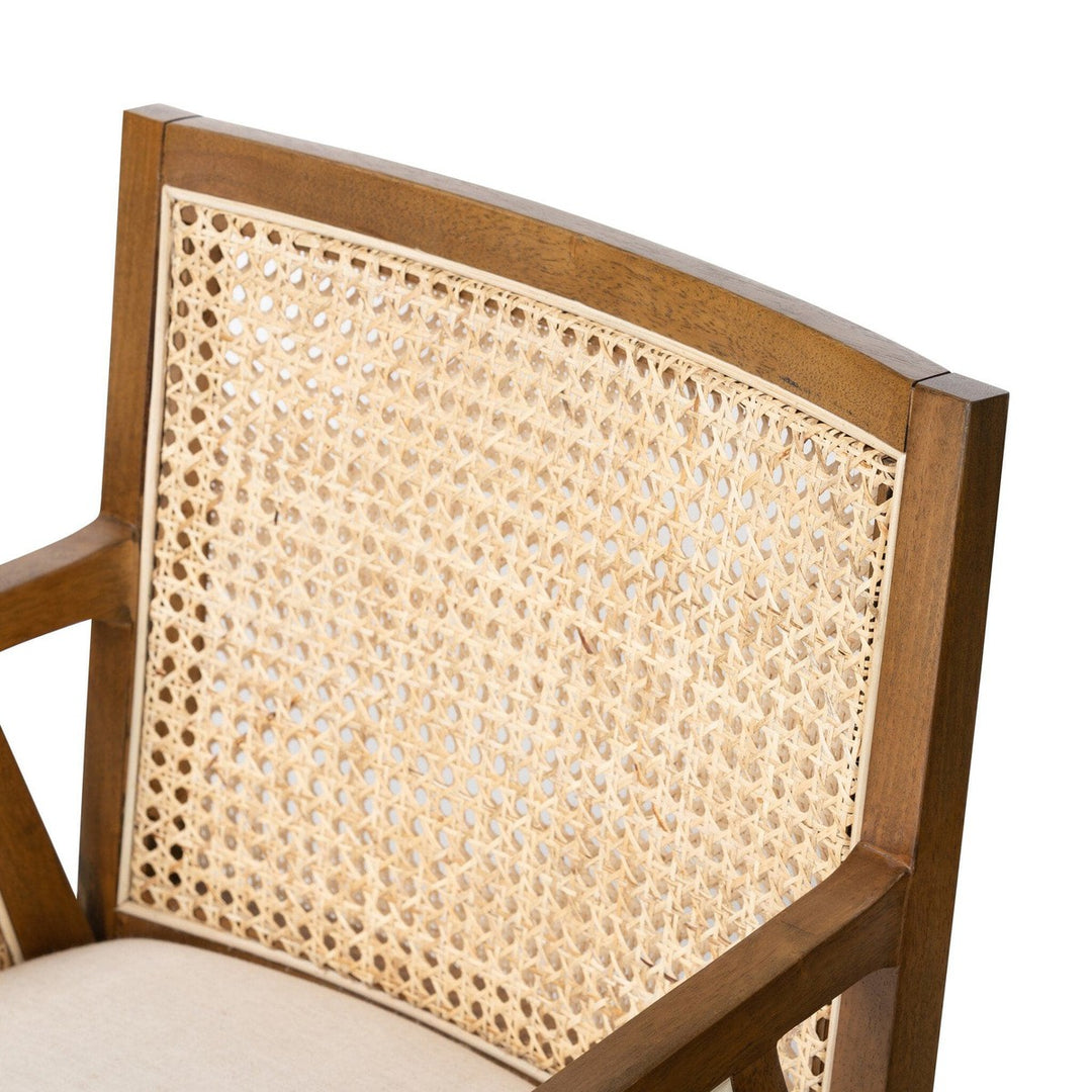 Angelina Cane Dining Armchair - Savile Flax