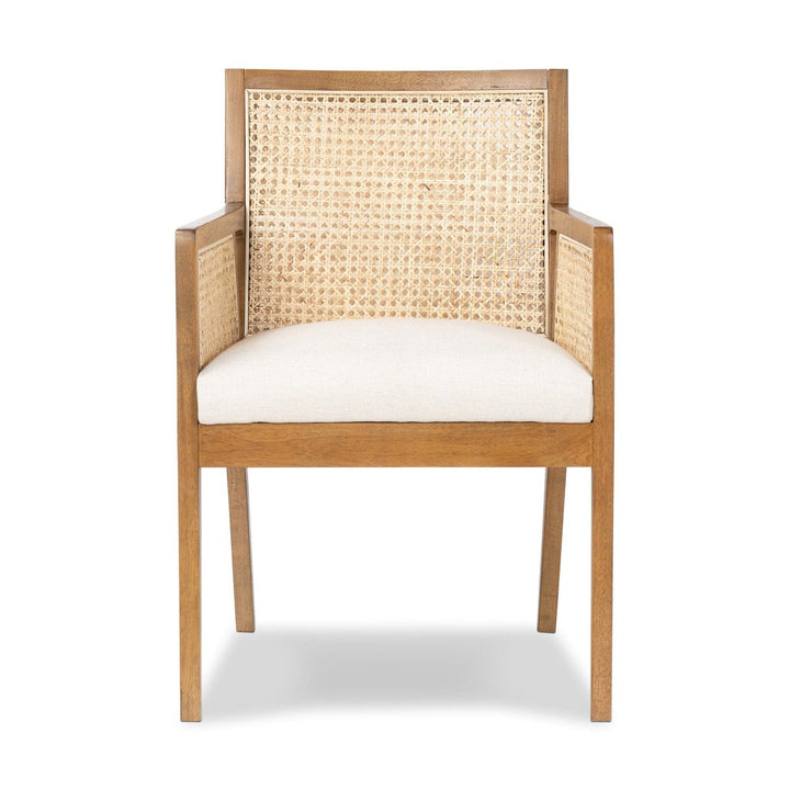 Angelina Cane Dining Armchair - Savile Flax