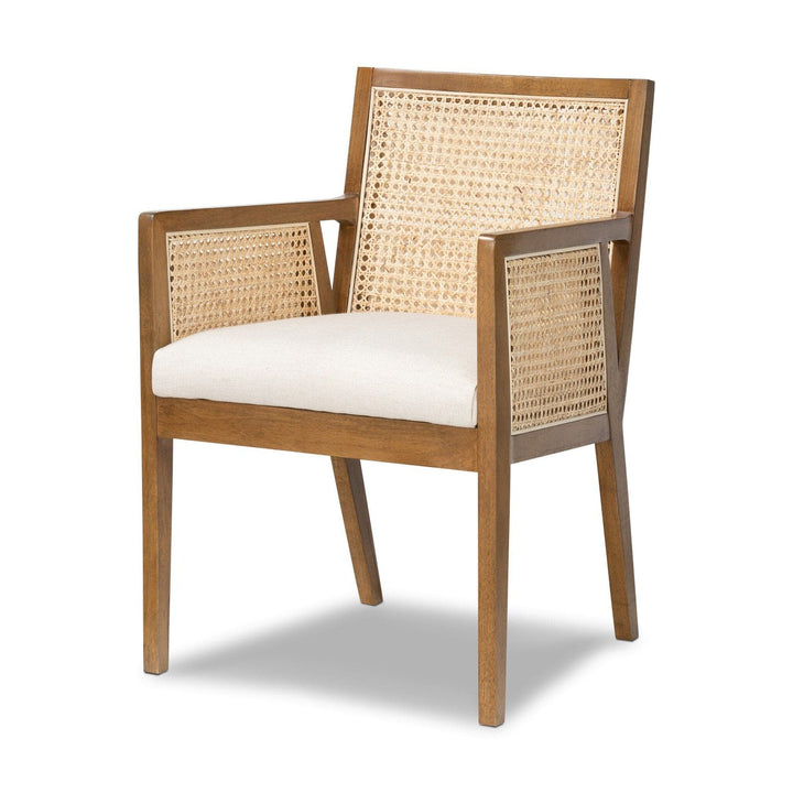 Angelina Cane Dining Armchair - Savile Flax