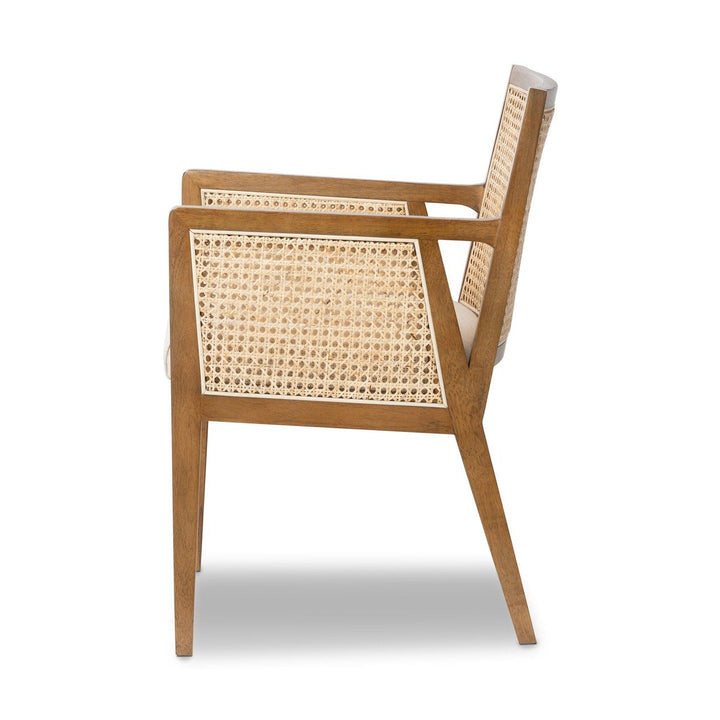 Angelina Cane Dining Armchair - Savile Flax