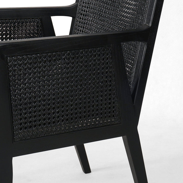 Angelina Cane Dining Armchair - Sonoma Black