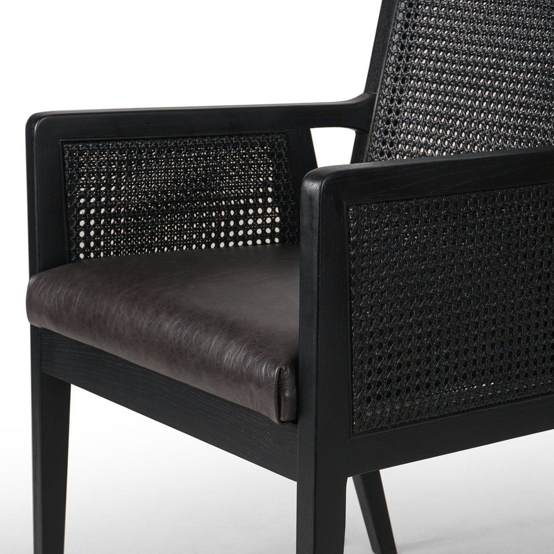 Angelina Cane Dining Armchair - Sonoma Black