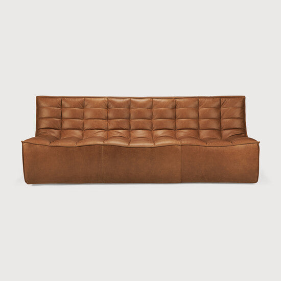 N701 Modular Sofa - Old Saddle - aniline leather, 3 seater view