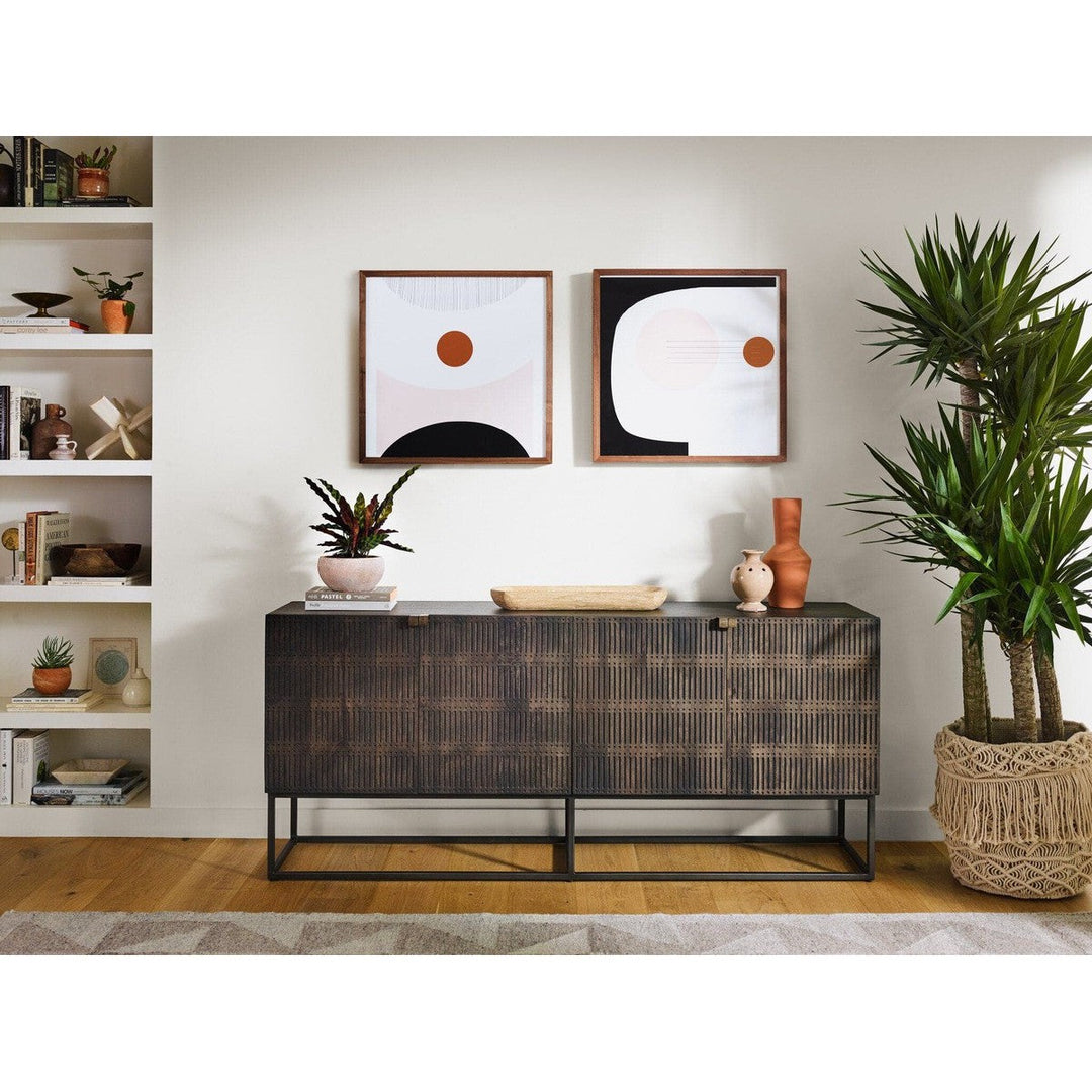 Kellan Sideboard - Carved Vintage Brown