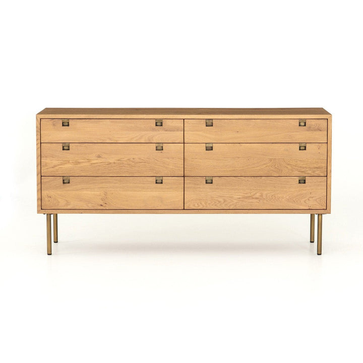 Camden 6 Drawer Dresser - Natural Oak