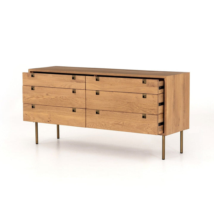 Camden 6 Drawer Dresser - Natural Oak