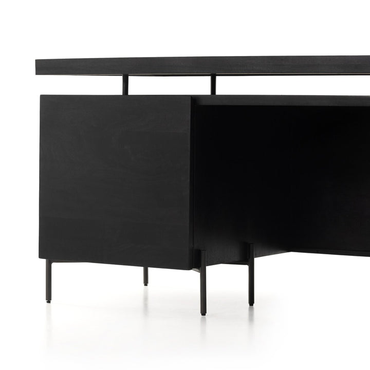 Michel Desk - Carved Black Wash