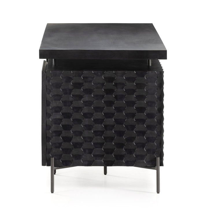 Michel Desk - Carved Black Wash