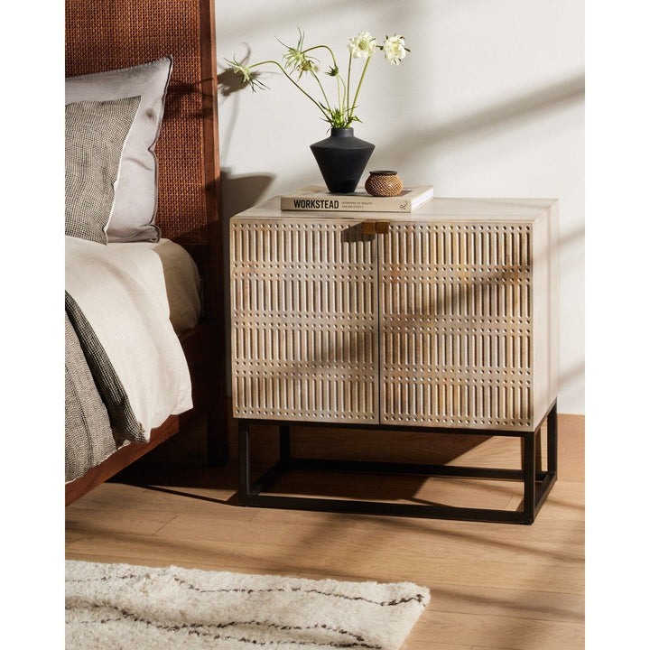 Kellan Cabinet Nightstand - Light Wash Mango