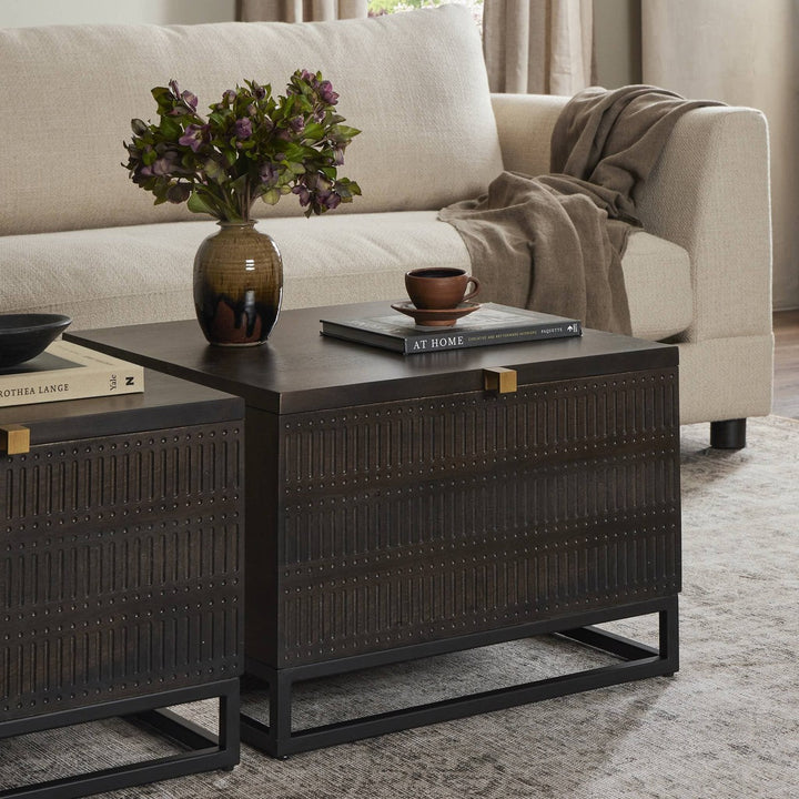 Kellan Storage Bunching Table - Gunmetal