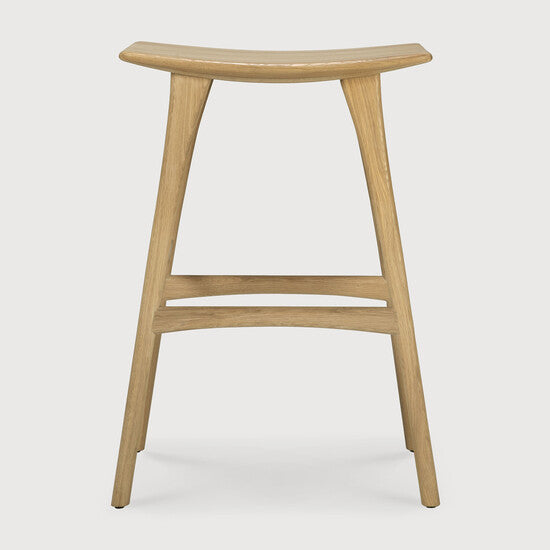 Osso Bar & Counter Stool - No upholstery, Bar Height, Oak view