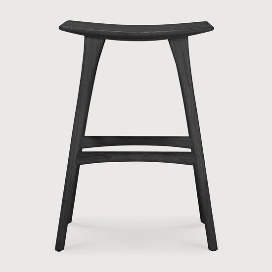 Osso Bar & Counter Stool - No upholstery, Bar Height, Oak black view