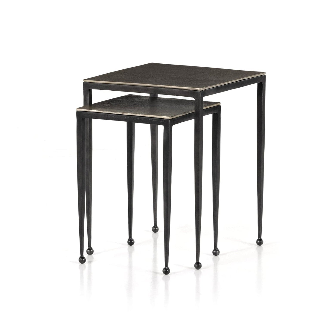 Dalston Nesting End Table - Antique Nickel-Four Hands-FH-101650-002-Side Tables-1-France and Son