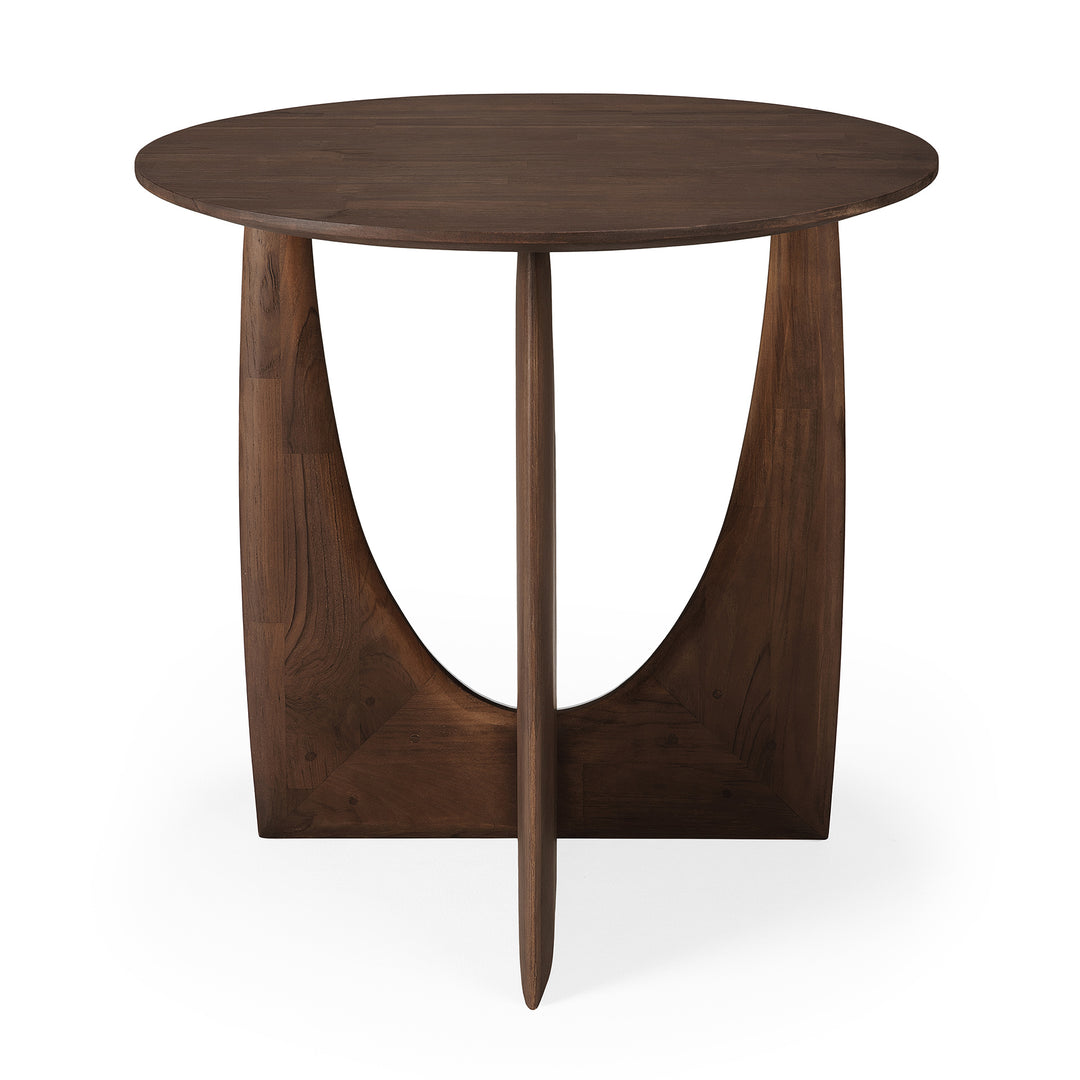 Geometric Side Table - Brown