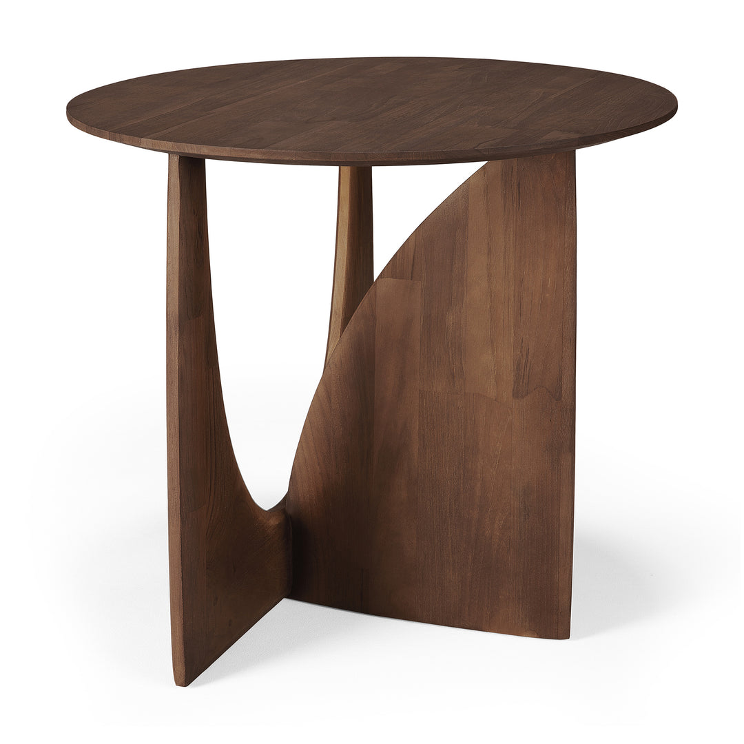 Geometric Side Table - Brown