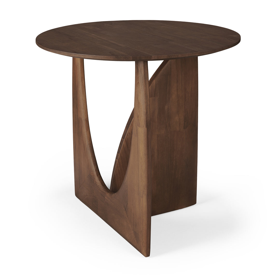 Geometric Side Table - Brown