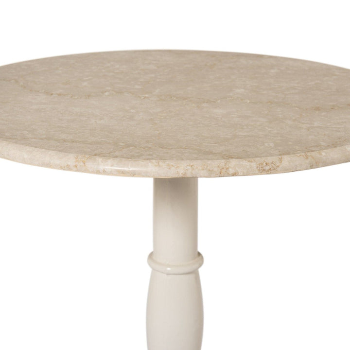 Lily Side Table - Cream Marble