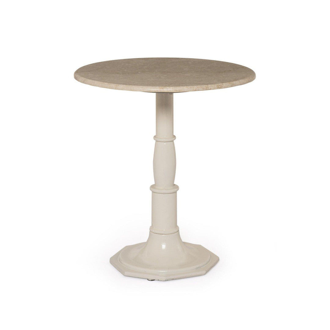 Lily Side Table - Cream Marble