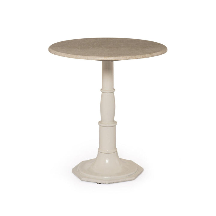 Lily Side Table - Cream Marble