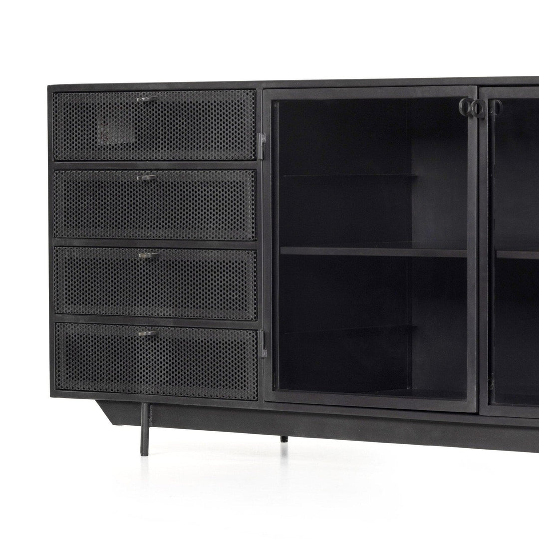 Hendrix Media Console - Perforated Black