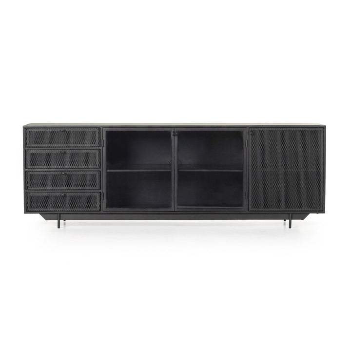 Hendrix Media Console - Perforated Black