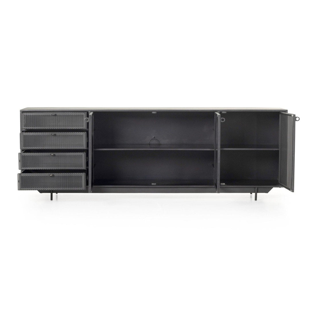 Hendrix Media Console - Perforated Black