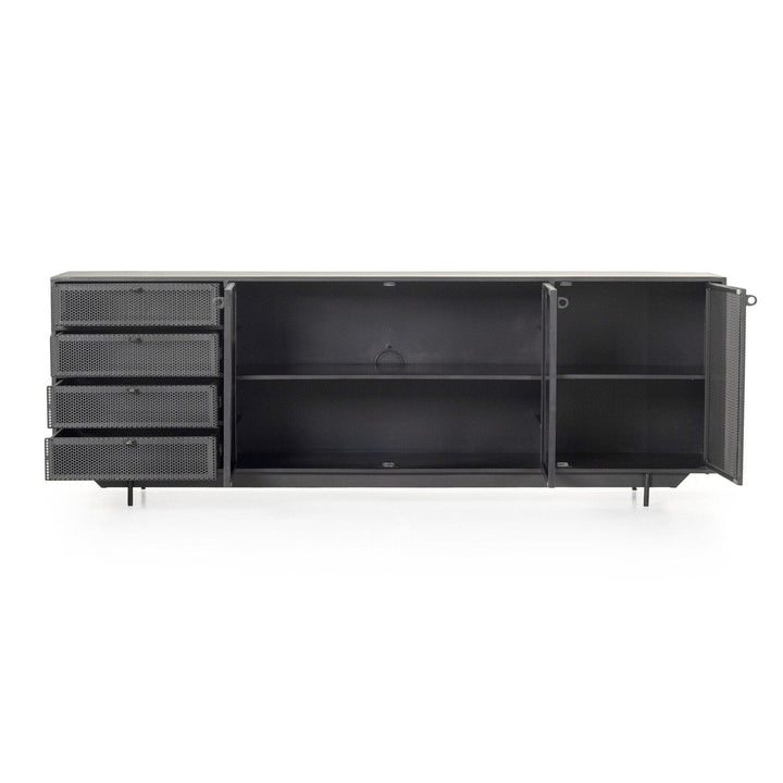 Hendrix Media Console - Perforated Black